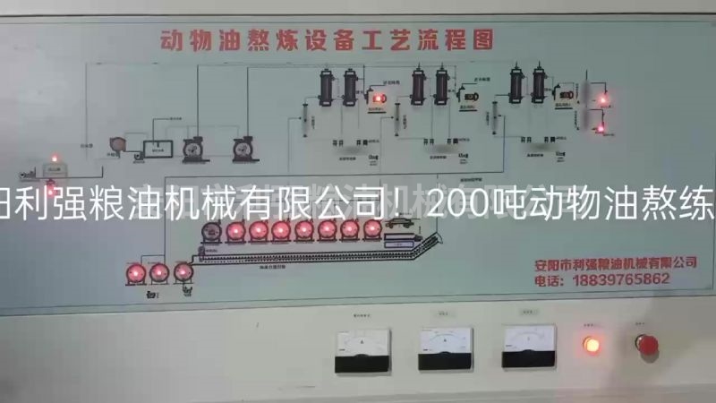安徽潤(rùn)泰200噸動(dòng)物油熬煉生產(chǎn)線(xiàn)